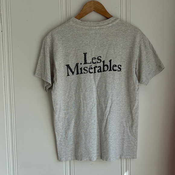 Vintage Les Miserables T-shirt Single Stitch Cotton Heather Gray - Picture 3 of 12